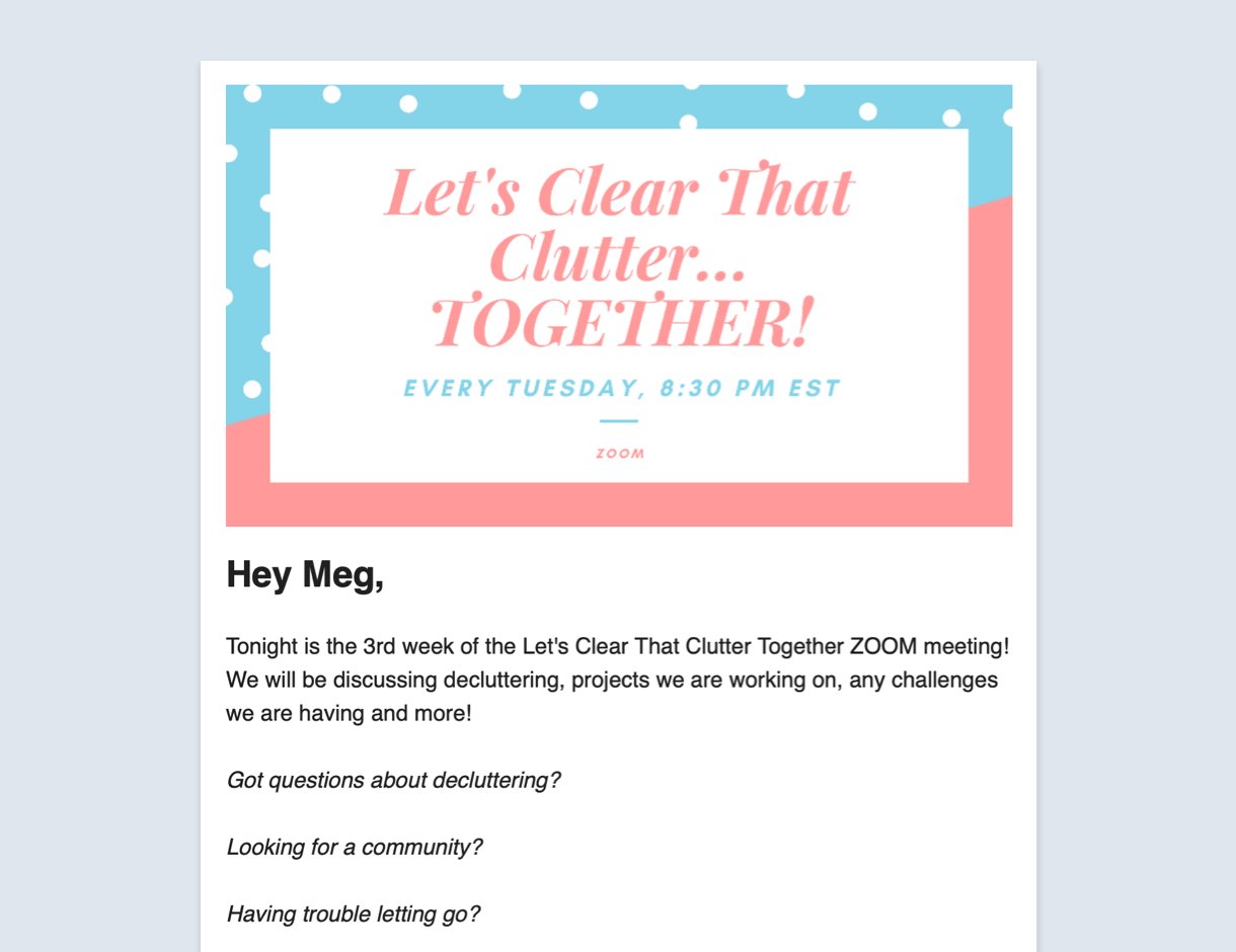 Personalization email example image and text
