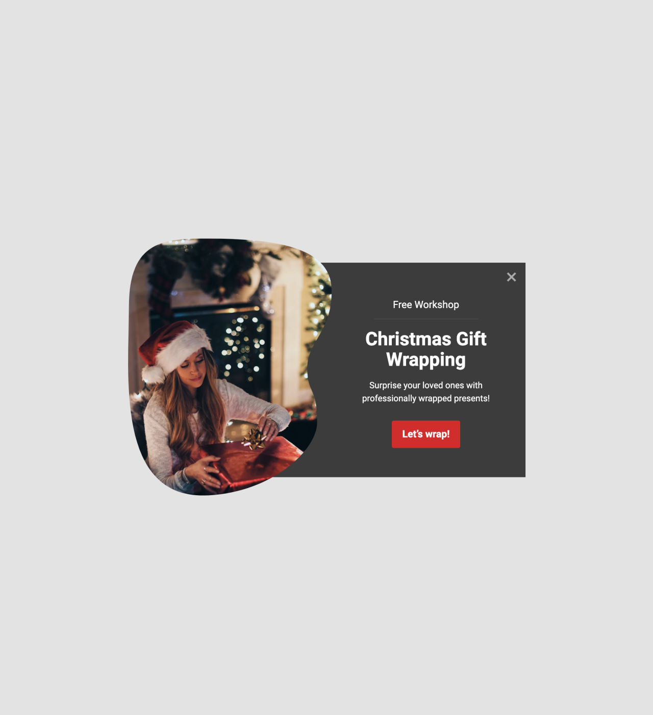Holiday webinar invite szablon - stworzony przez MailerLite