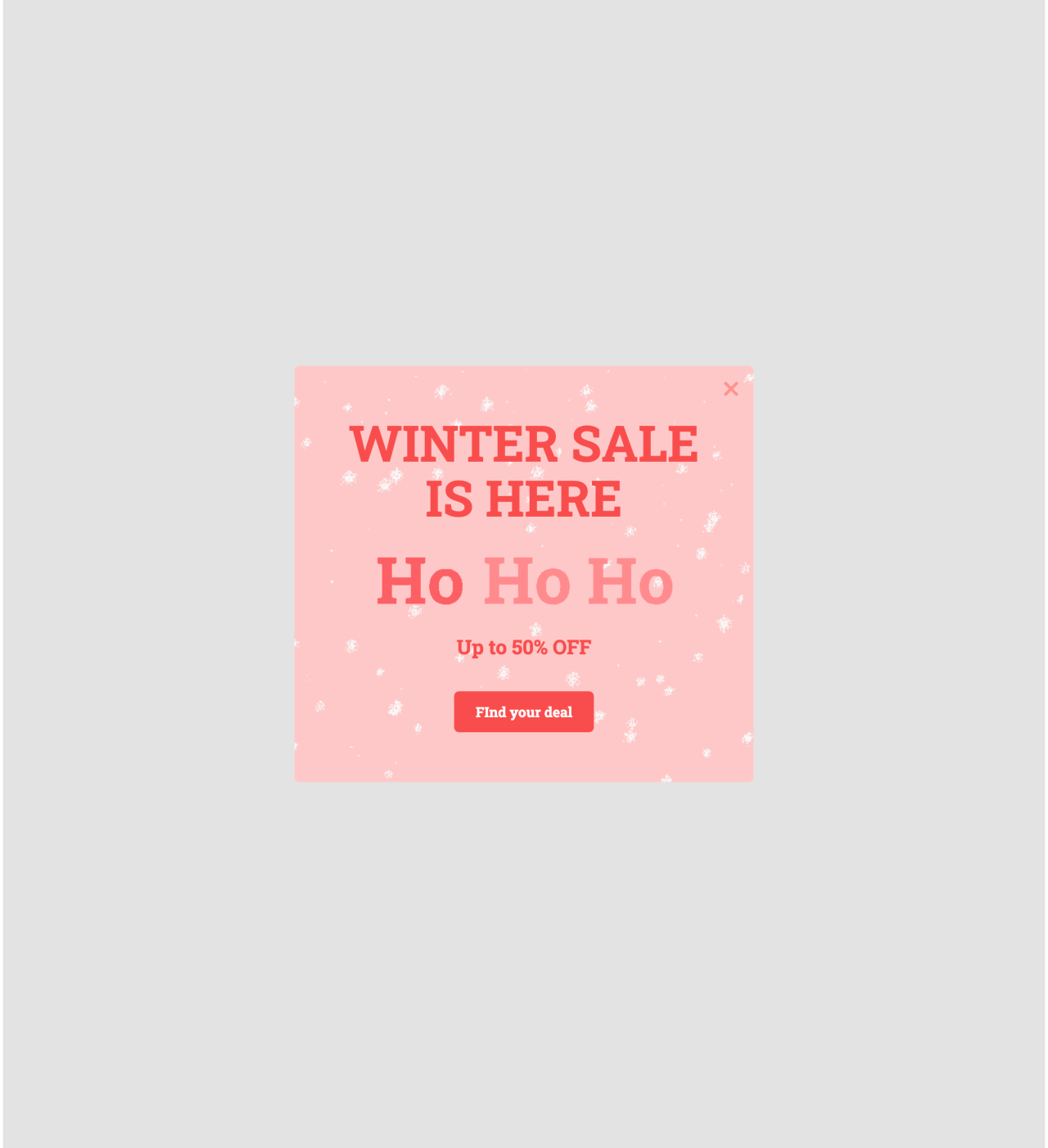 Oferta promocional de invierno plantilla creada por MailerLite